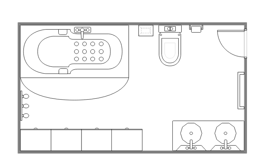 Free Editable Bathroom Floor Plan Examples Templates Edrawmax