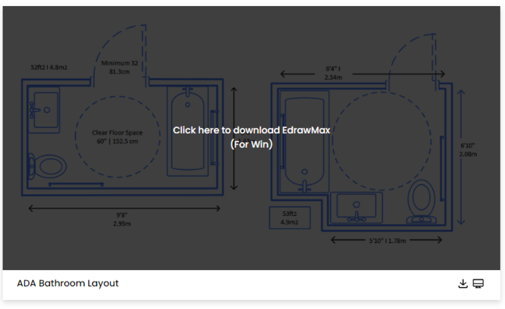 Free Editable Bathroom Floor Plan Examples Templates Edrawmax