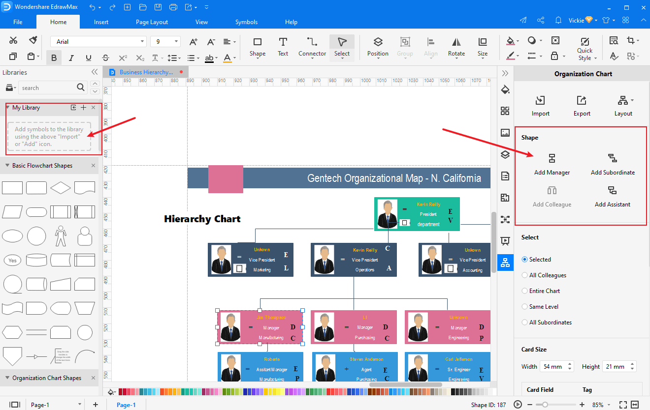 Hr Hierarchy Chart Edrawmax Template Images