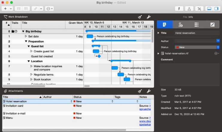 merlin express gantt chart for mac