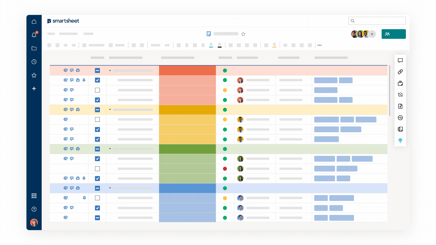 smartsheet gantt view and report