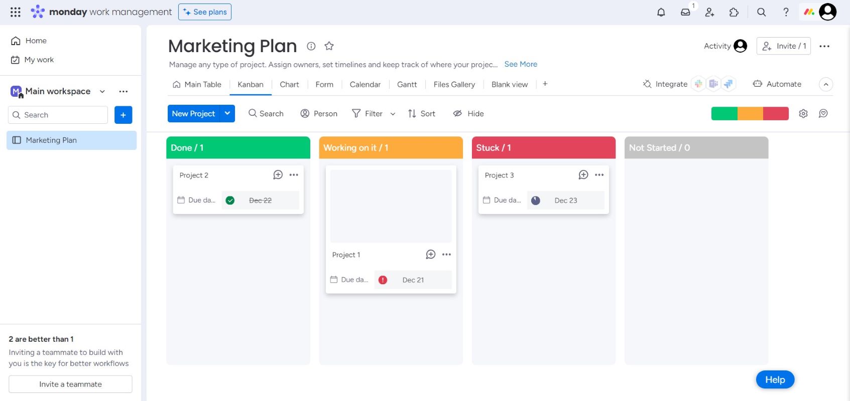 monday.com kanban view