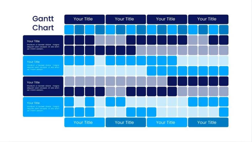 gantt chart created in google sheets