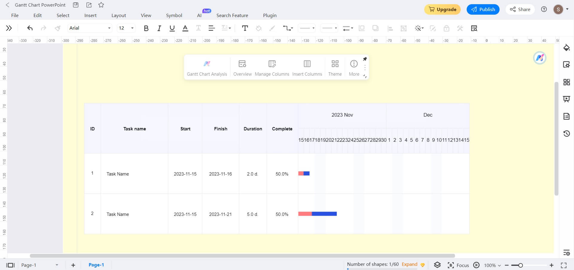 edrawmax gantt chart and ai tool