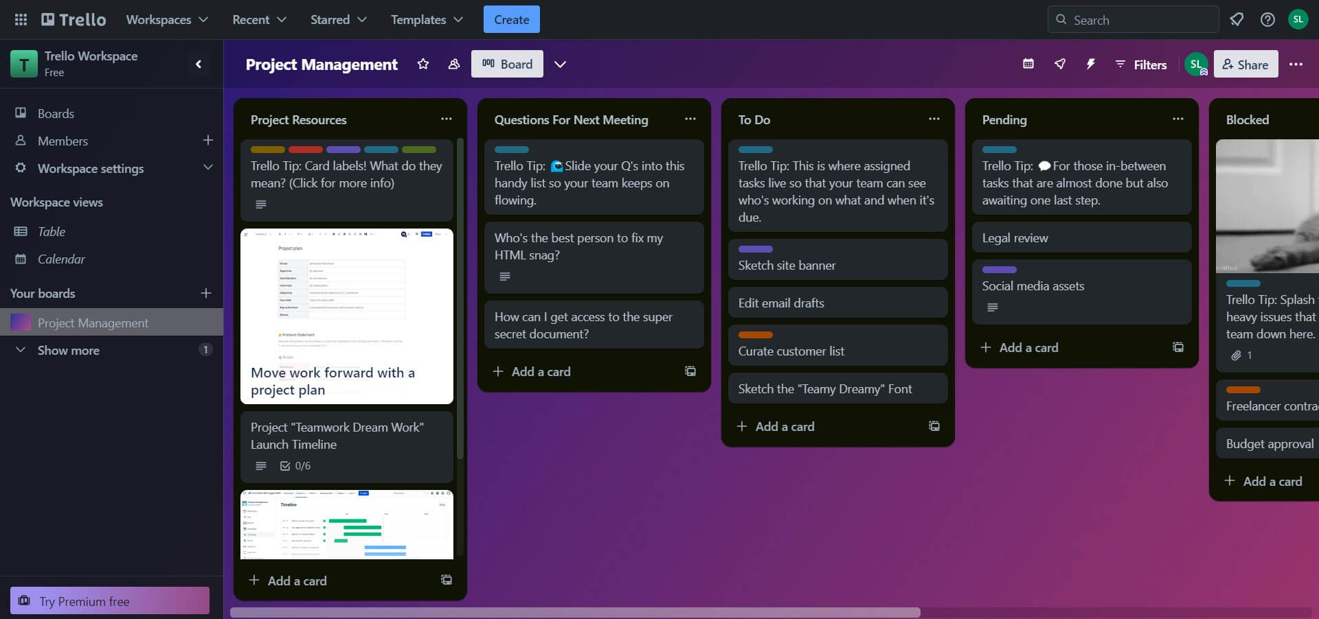 trello board view