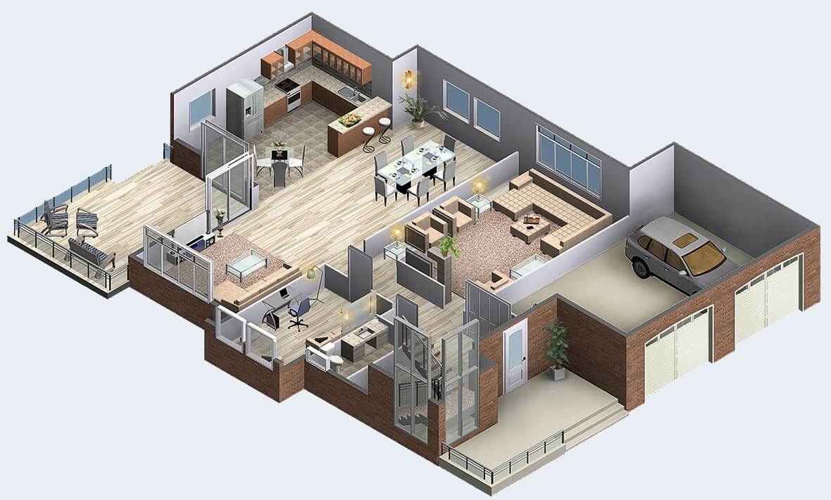 Plano do piso 3D