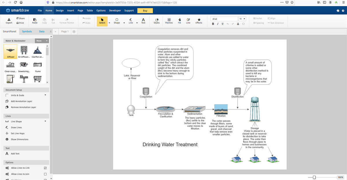 flow net drawing software