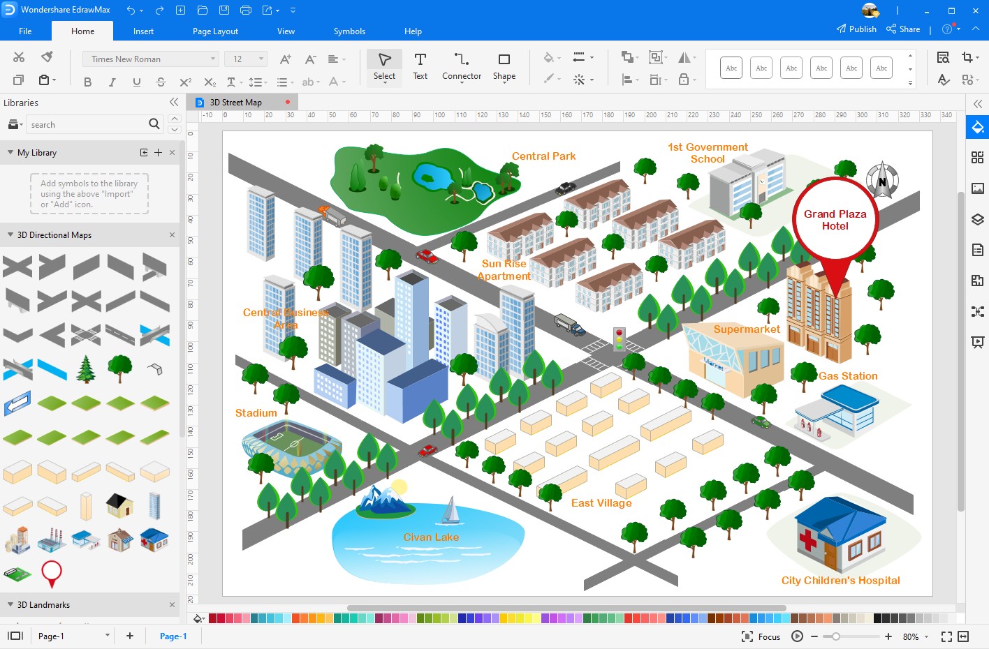 Free Location Map Maker With Free Templates EdrawMax 60 OFF