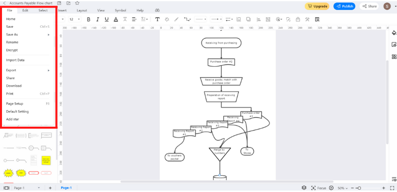 edrawmax file menu