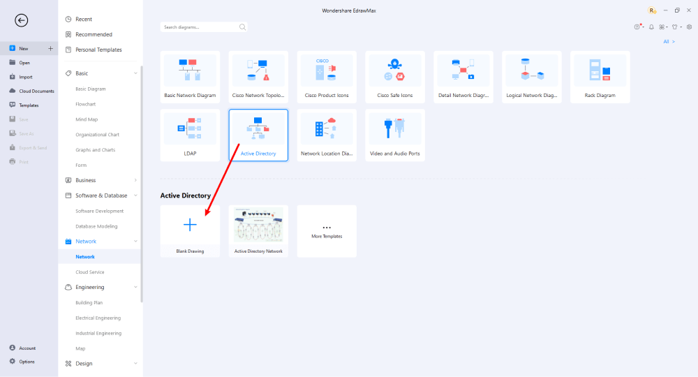 Erstellen Sie ein Active Directory-Diagramm in EdrawMax