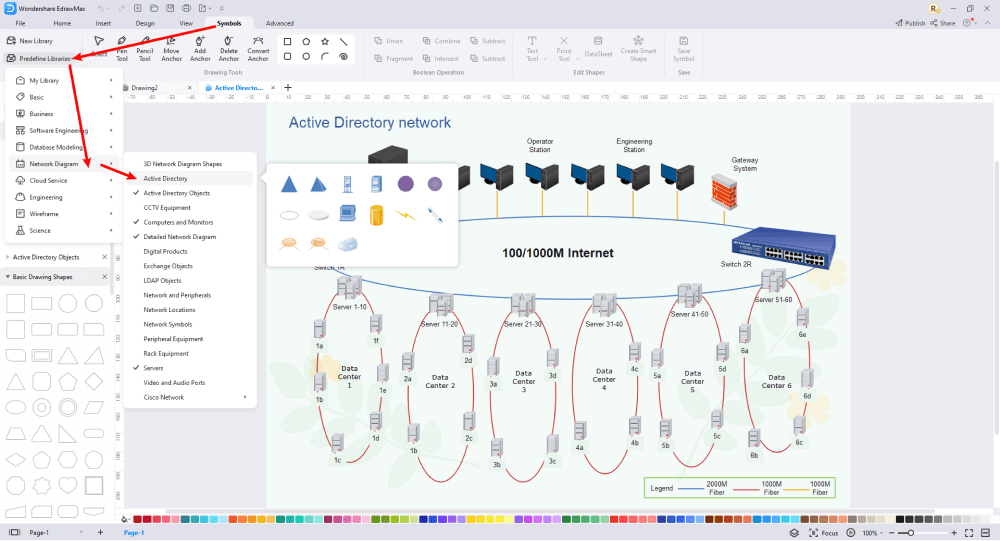 Erstellen Sie ein Active Directory-Diagramm in EdrawMax