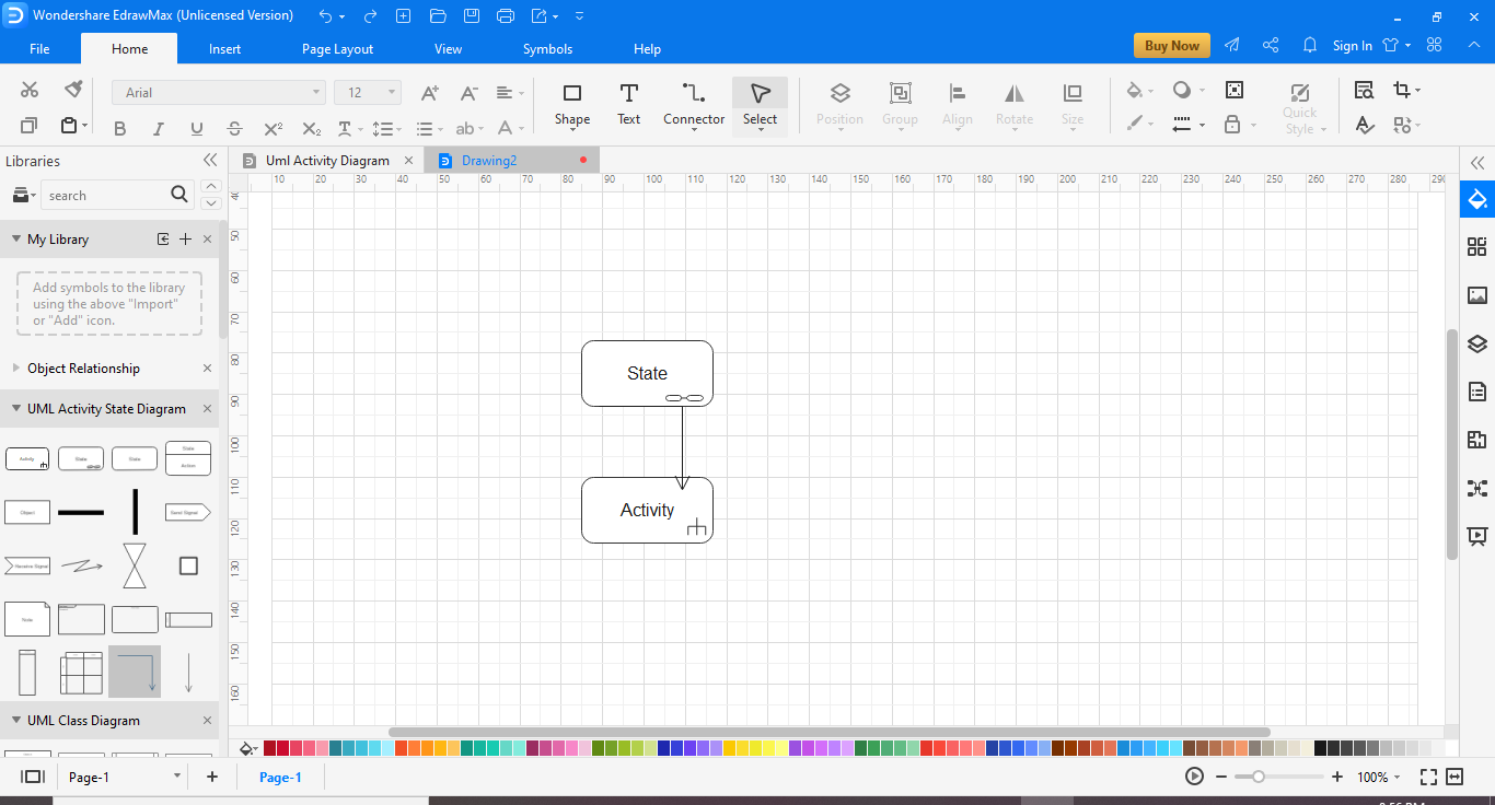 Scroll down further to find more UML-related symbols