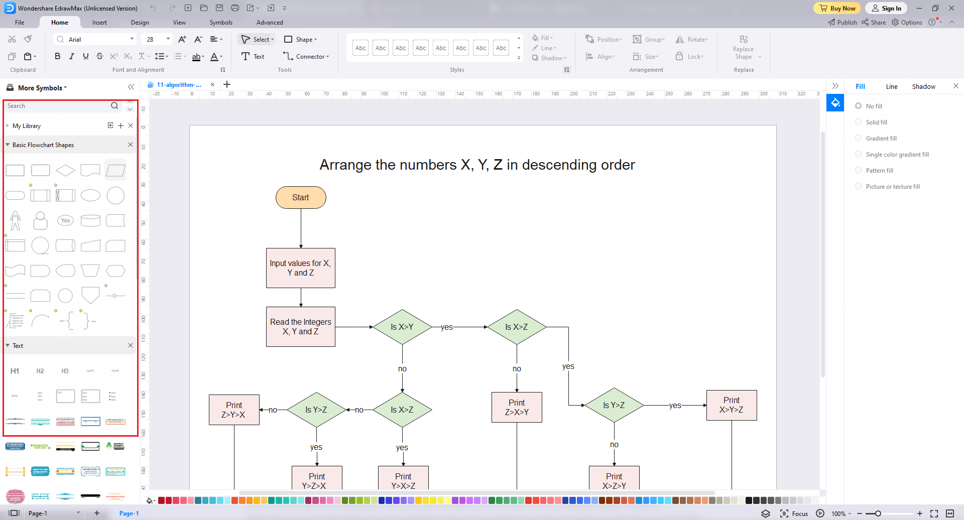 Wie man Algorithmus-Flussdiagramm-Vorlagen verwendet