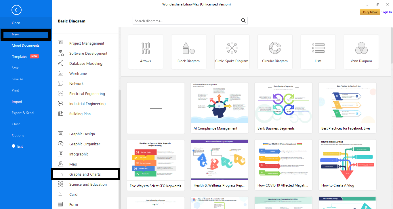 select the Graphs