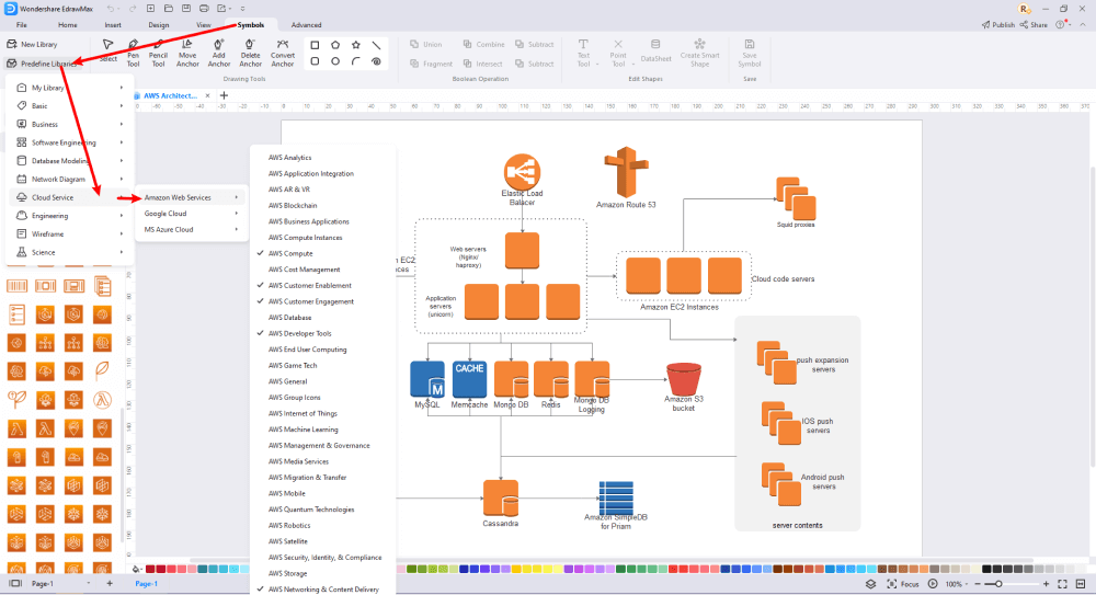 Wie man ein AWS-Architekturdiagramm zeichnet