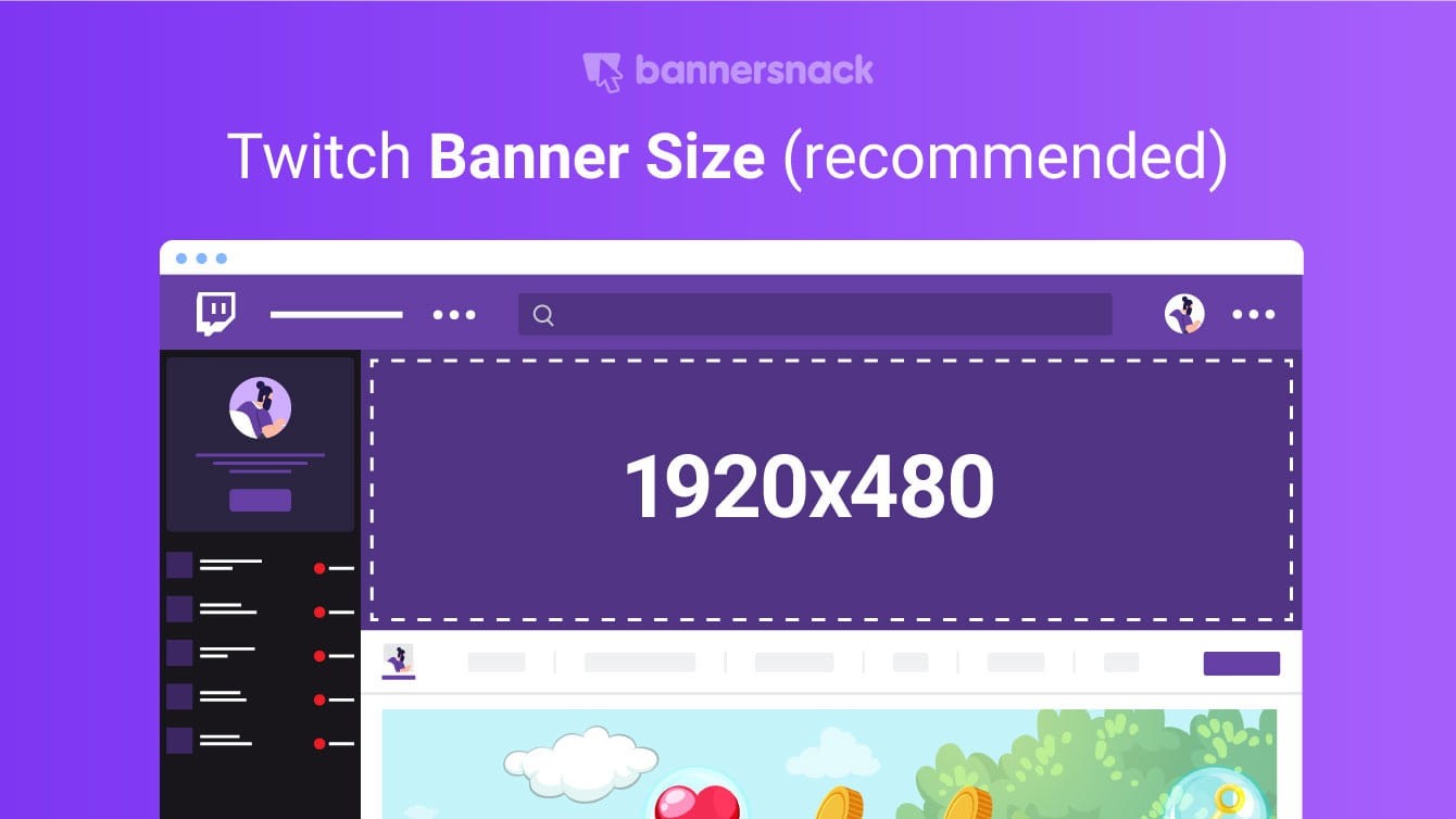 Annonces d'en-tête Twitch : 1920 x 480