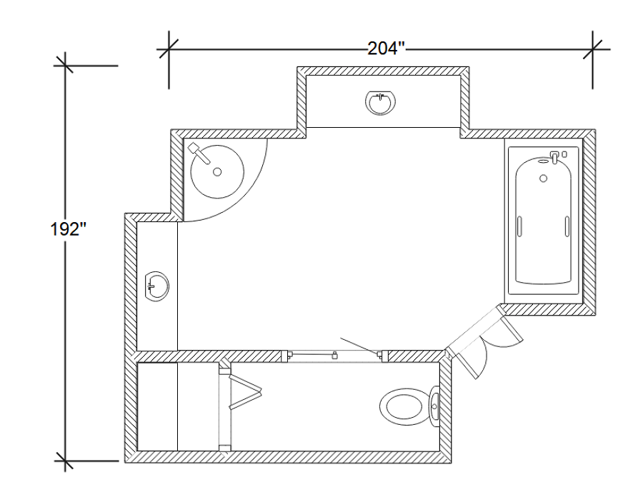 Simple Bathroom Floor Plan