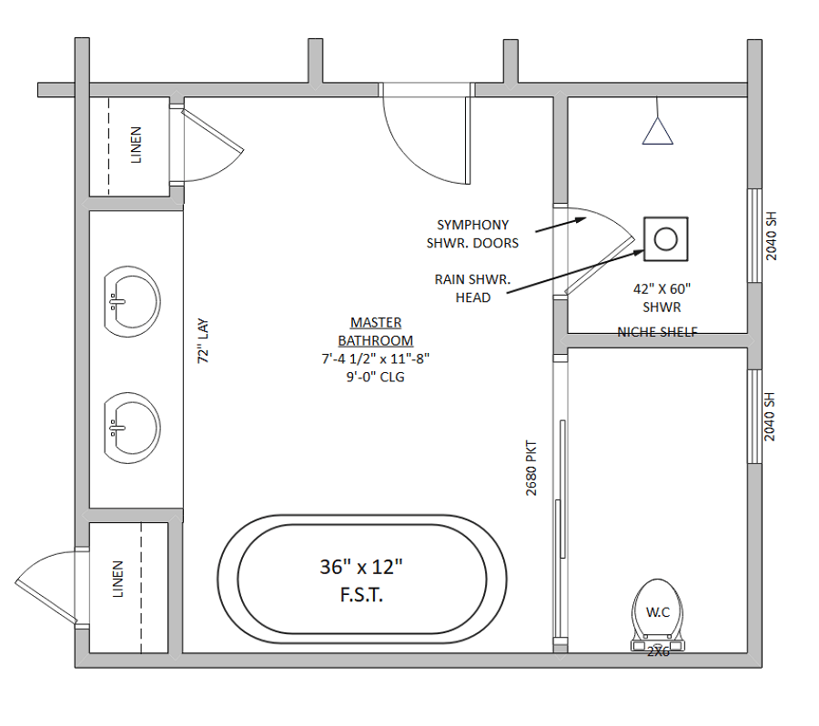 Master Bathroom Floor Plan