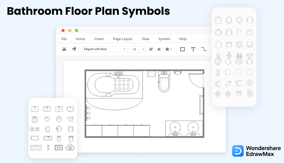 Bathroom Floor Plan Symbols Flooring Guide By Cinvex
