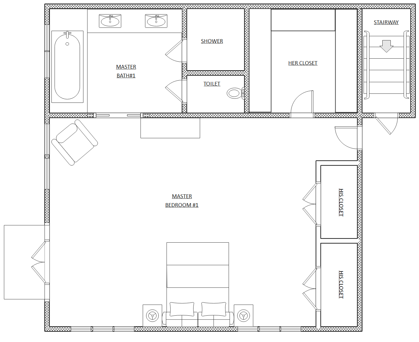 Exemples de plans de chambres à coucher et modèles