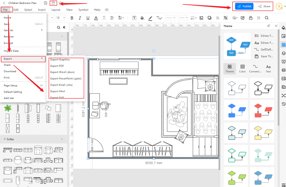 Free Editable Bedroom Floor Plan Examples & Templates | EdrawMax