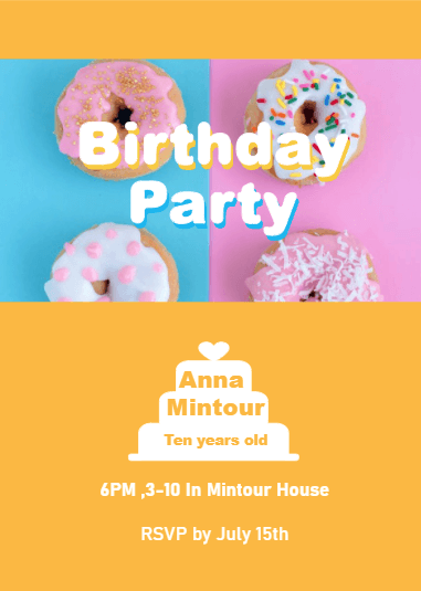 Birthday invitation template