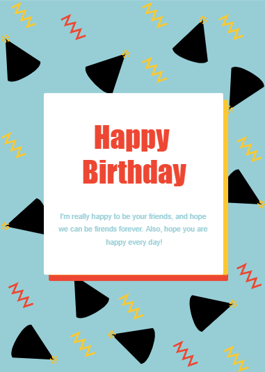 birthday card template for men