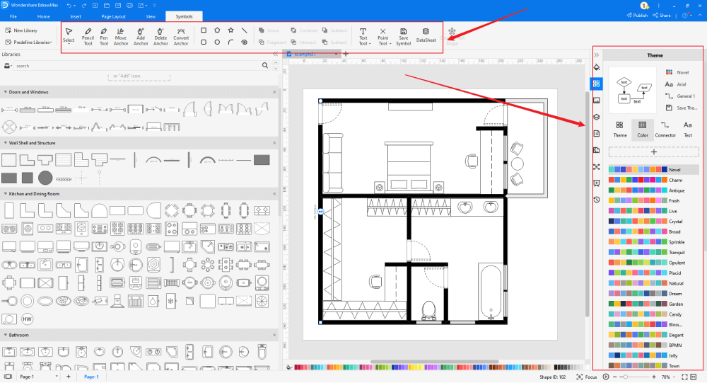 Screenshot of the EdrawMax customization interface