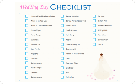 Hochzeits-Checkliste