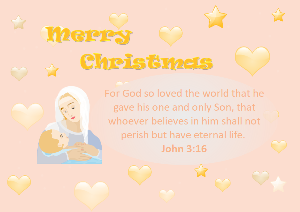 Christmas Card with Quote Bible