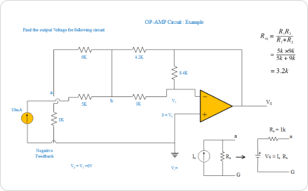 exemple schéma circuit électrique OP AMP