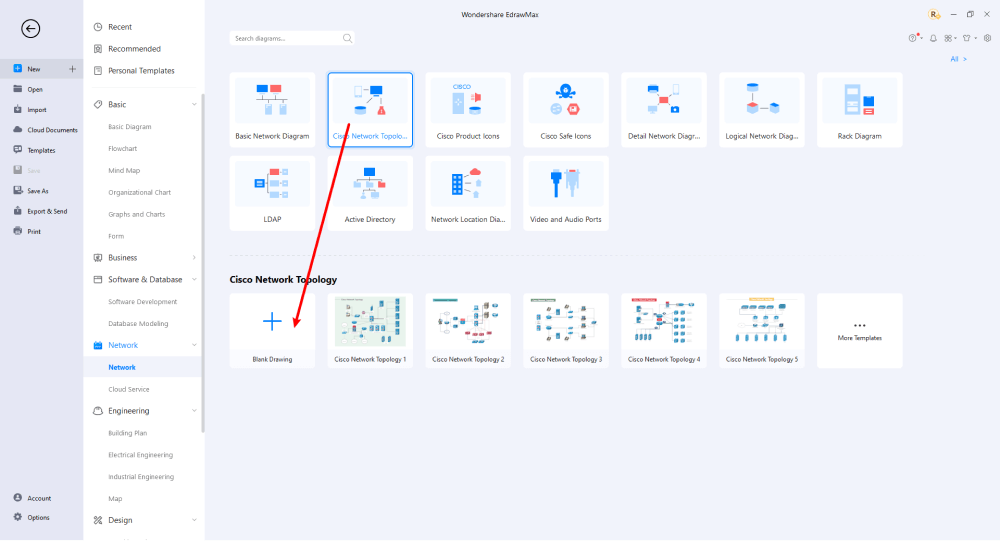 Erstellen Sie ein Cisco-Netzwerkdiagramm in EdrawMax