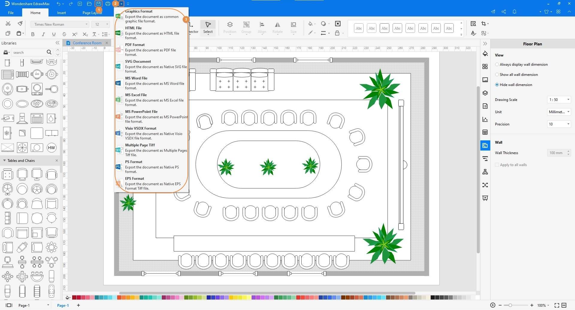 steps to create a seating chart