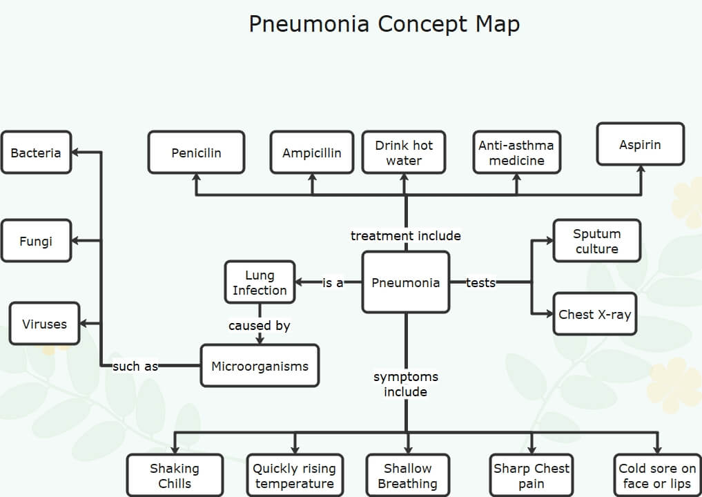 pneumonia concept map