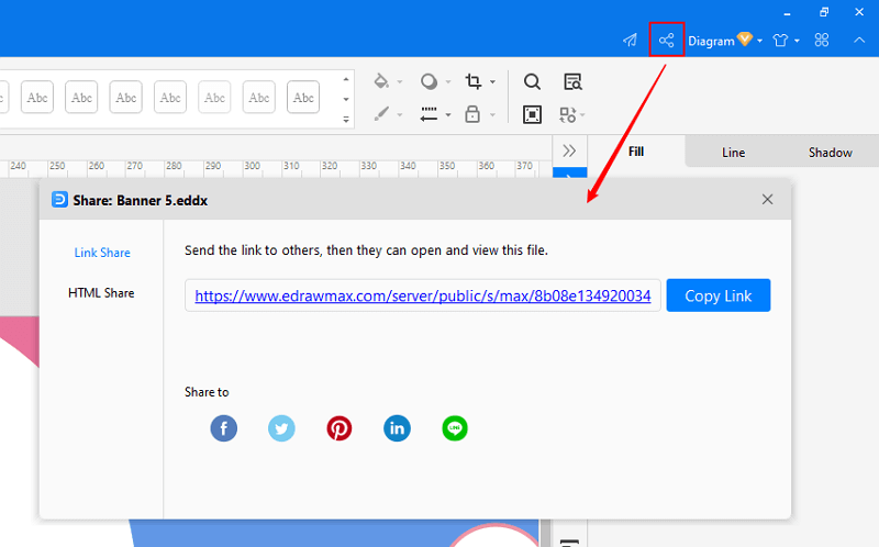 condividi e pubblica file in EdrawMax