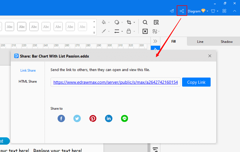 share and publish file in EdrawMax