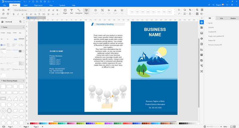 open brochure template