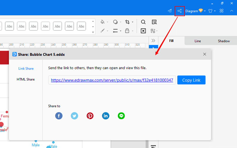 condividi e pubblica file in EdrawMax