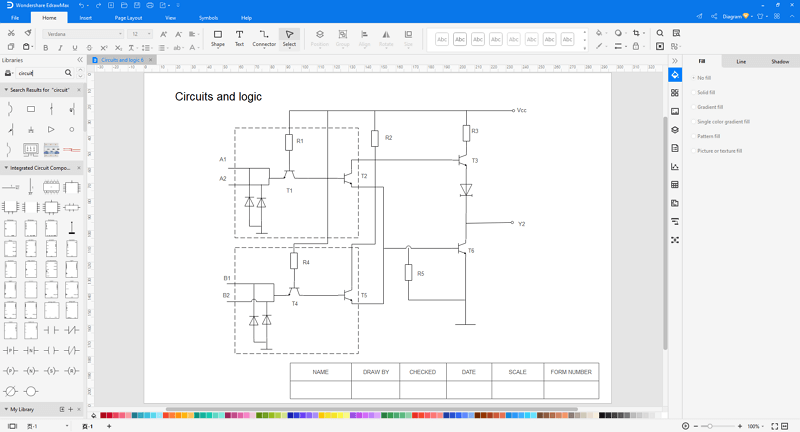 creare schemi elettrici in EdrawMax