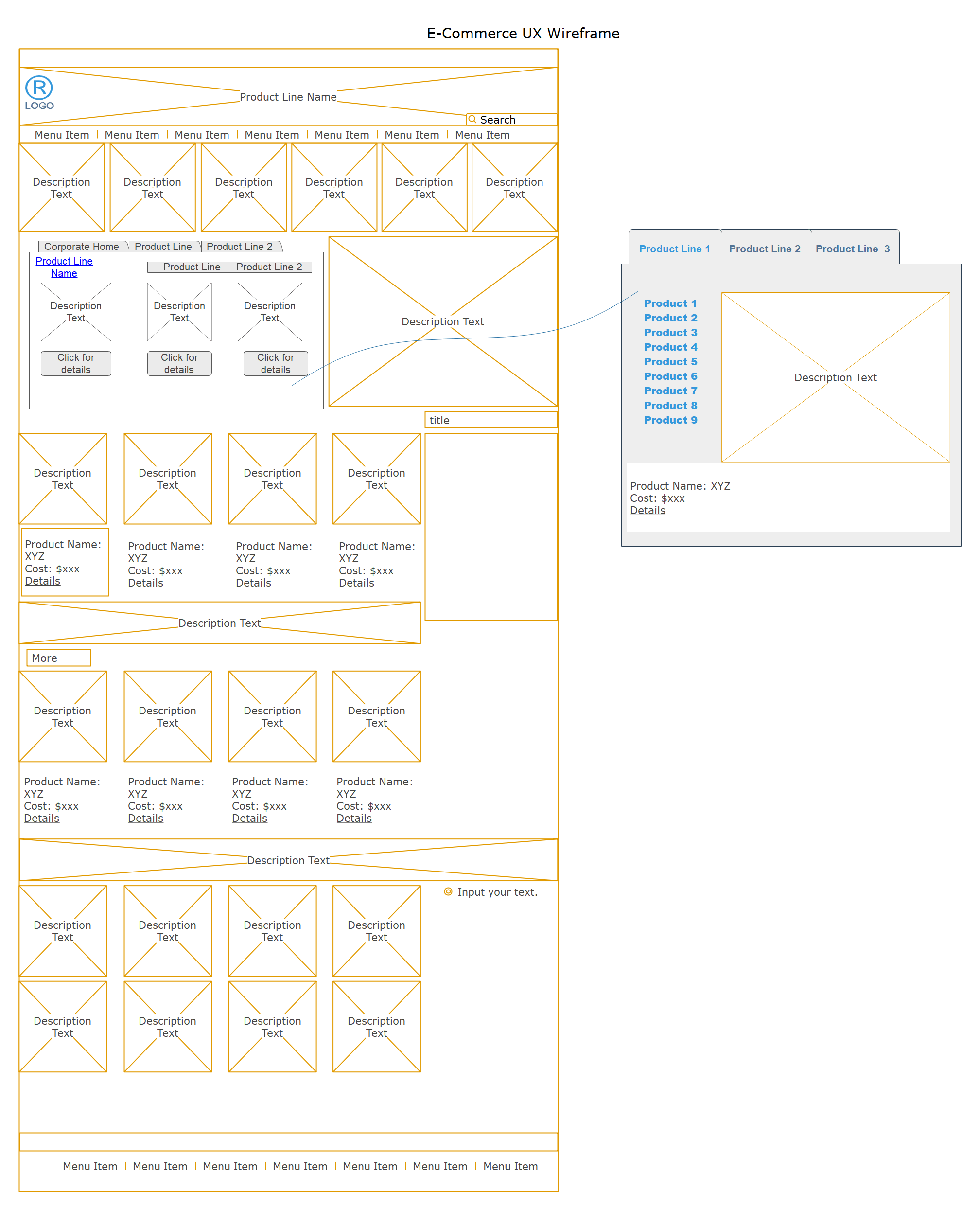 E-Commerce UX Wireframe