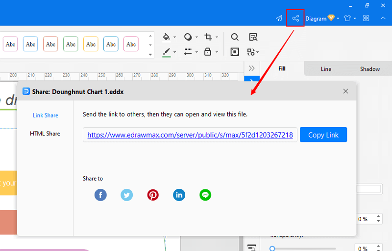 share and publish file in EdrawMax