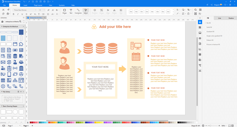 hacer diagramas de arquitectura empresarial en EdrawMax