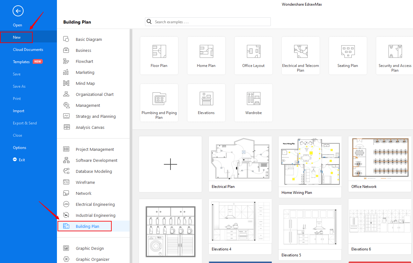 Open floor plan Drawing Page