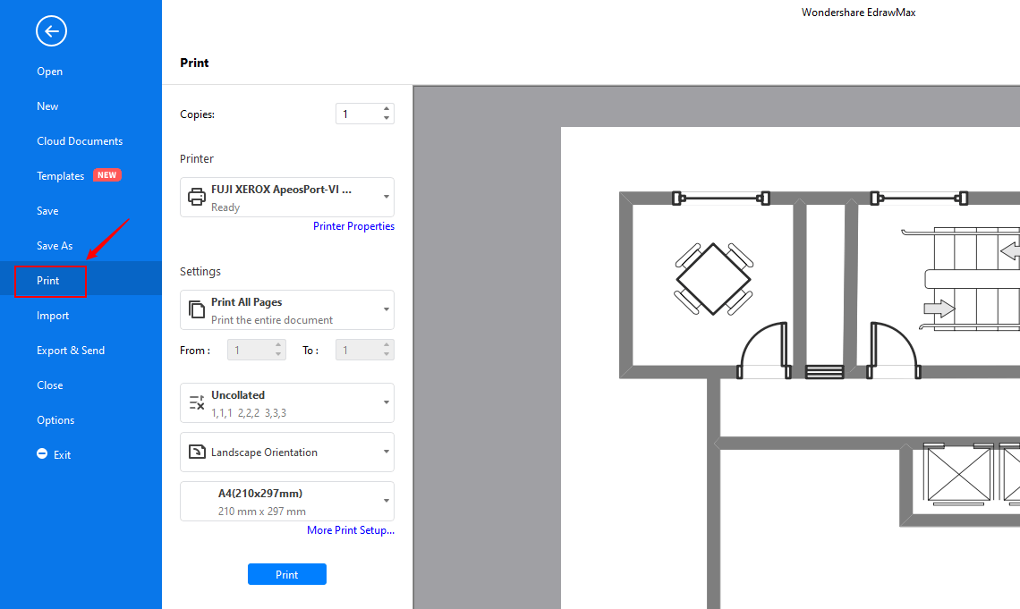 Create Floor Plans on Mac Edraw