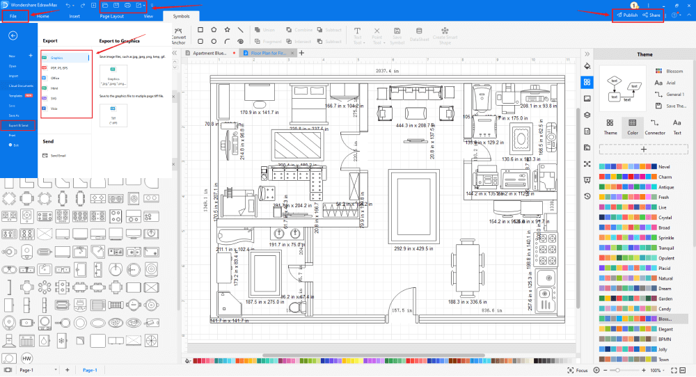 Draw a floor Plan in EdrawMax