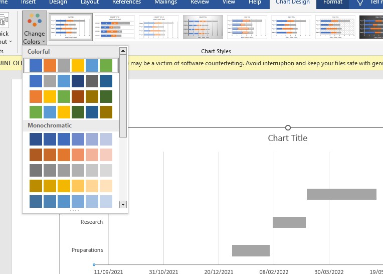 Create a Gantt Chart in Word