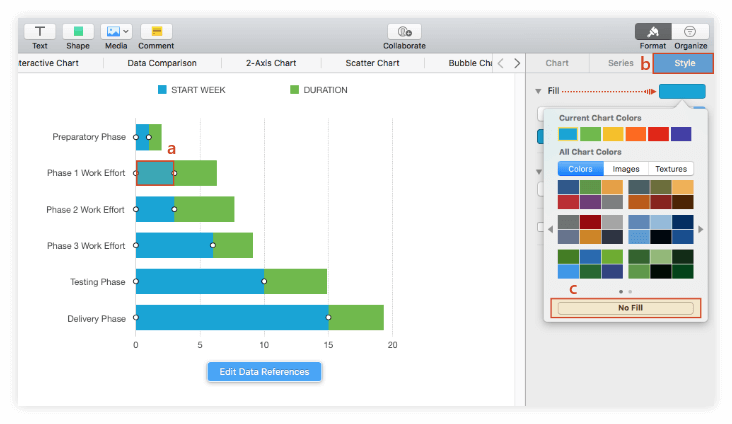 change the color of blue bars