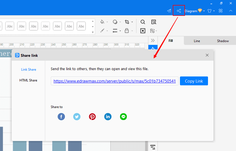 share and publish file in EdrawMax