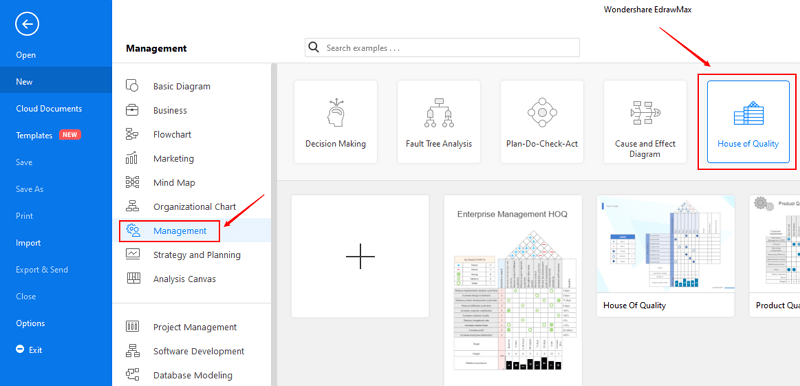 open house of quality diagram template category