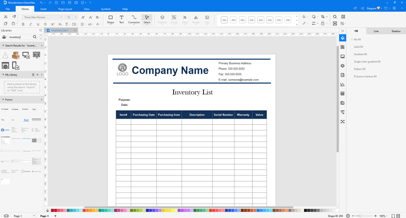 How To Create An Inventory List Edraw